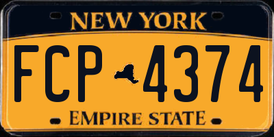 NY license plate FCP4374