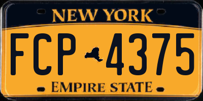 NY license plate FCP4375