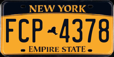 NY license plate FCP4378