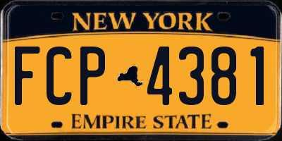 NY license plate FCP4381