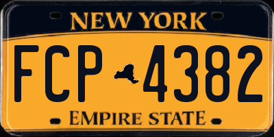 NY license plate FCP4382