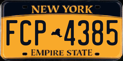 NY license plate FCP4385