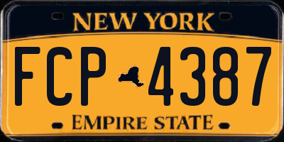NY license plate FCP4387