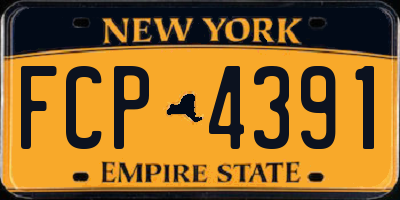 NY license plate FCP4391