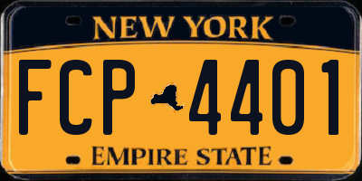 NY license plate FCP4401