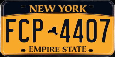NY license plate FCP4407