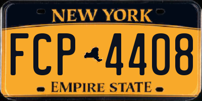 NY license plate FCP4408