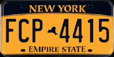 NY license plate FCP4415