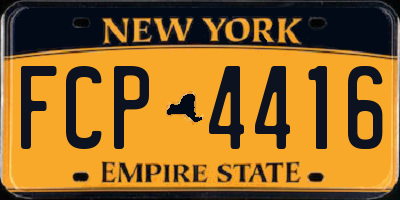 NY license plate FCP4416