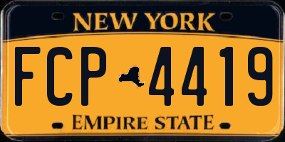NY license plate FCP4419