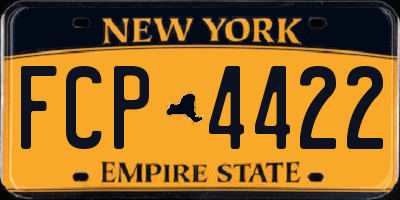 NY license plate FCP4422