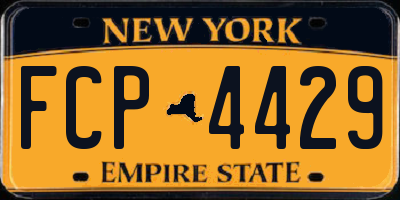 NY license plate FCP4429
