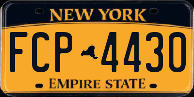 NY license plate FCP4430