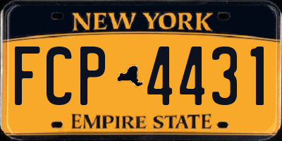 NY license plate FCP4431