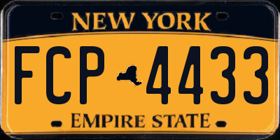 NY license plate FCP4433