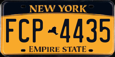 NY license plate FCP4435
