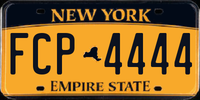 NY license plate FCP4444