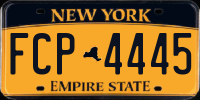 NY license plate FCP4445