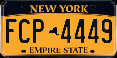 NY license plate FCP4449