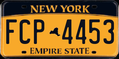 NY license plate FCP4453