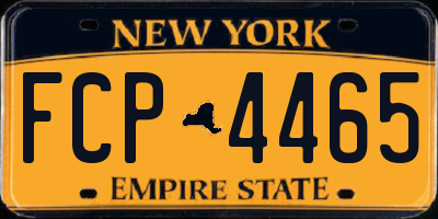 NY license plate FCP4465