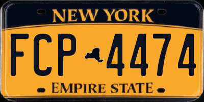 NY license plate FCP4474