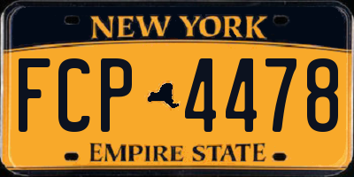 NY license plate FCP4478