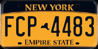 NY license plate FCP4483
