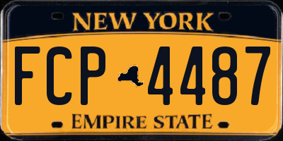 NY license plate FCP4487