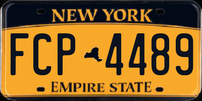 NY license plate FCP4489