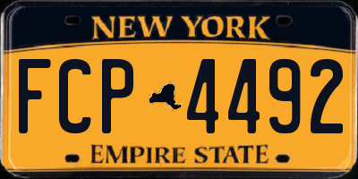 NY license plate FCP4492