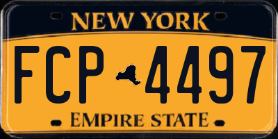 NY license plate FCP4497