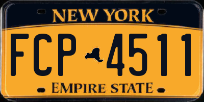 NY license plate FCP4511