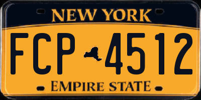 NY license plate FCP4512