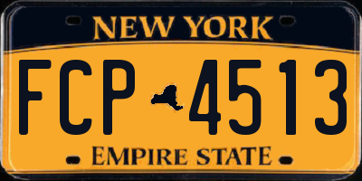NY license plate FCP4513
