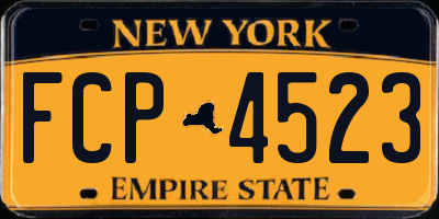 NY license plate FCP4523