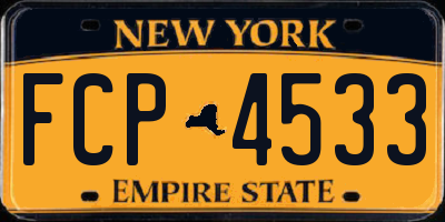 NY license plate FCP4533