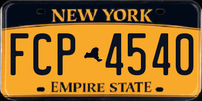 NY license plate FCP4540