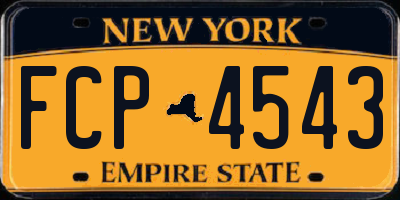NY license plate FCP4543