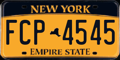 NY license plate FCP4545