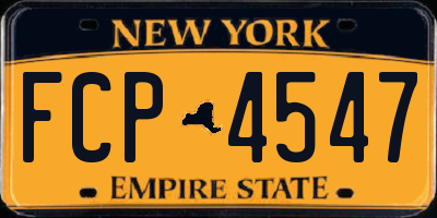 NY license plate FCP4547