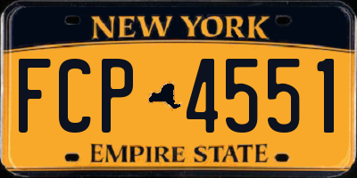 NY license plate FCP4551