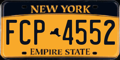 NY license plate FCP4552