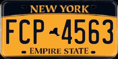 NY license plate FCP4563
