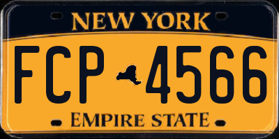 NY license plate FCP4566