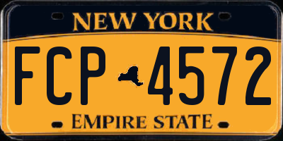 NY license plate FCP4572