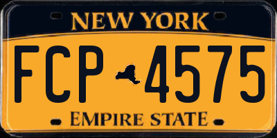 NY license plate FCP4575