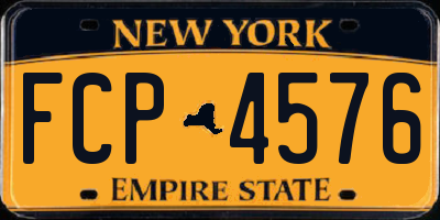 NY license plate FCP4576