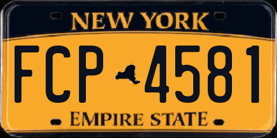 NY license plate FCP4581
