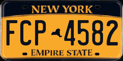 NY license plate FCP4582